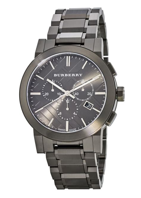 burberry mens metallic grey watch|Burberry automatic watches for men.